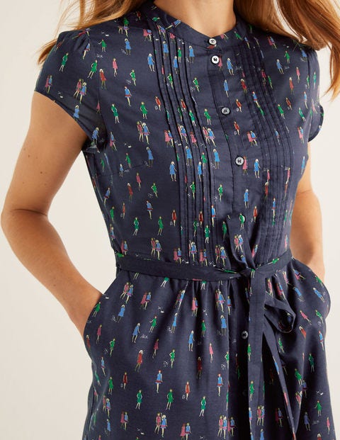 Clare Hemdblusenkleid - Französisches Navy, Damen Clare Hemdblusenkleid - Französisches Navy, Damen
