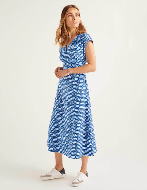 Natasha Cotton Dress - Sky Blue, Ribbons Natasha Cotton Dress - Sky Blue, Ribbons