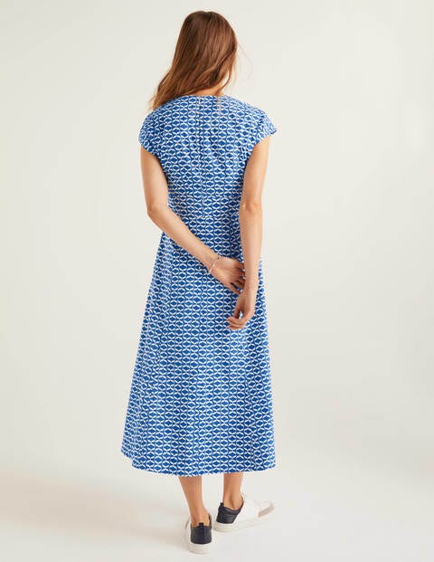 Natasha Cotton Dress - Sky Blue, Ribbons Natasha Cotton Dress - Sky Blue, Ribbons