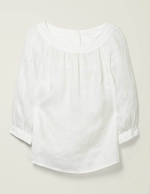 Lavinia Linen Top - White Lavinia Linen Top - White