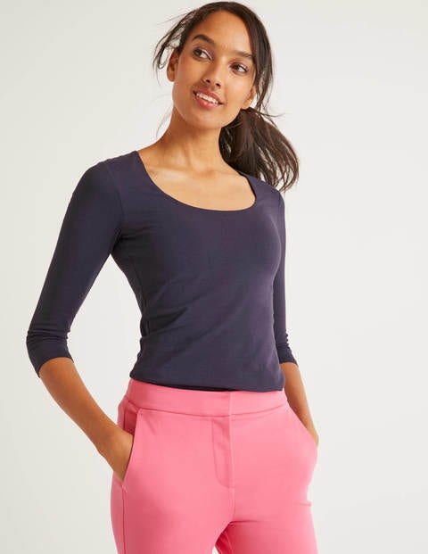 Double Layer Front Top - Navy Double Layer Front Top - Navy