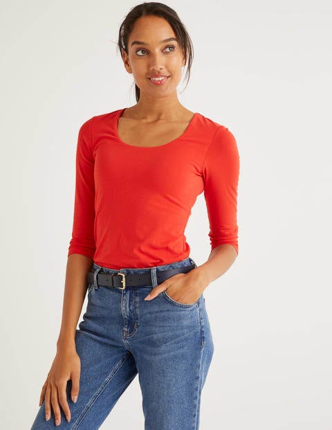 Double Layer Front Top - Post Box Red Double Layer Front Top - Post Box Red