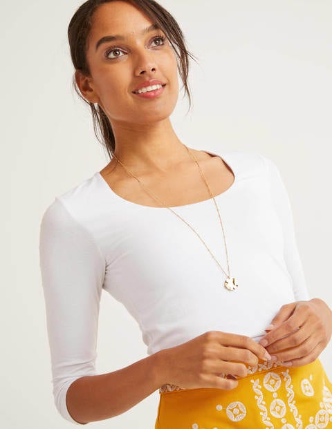 Double Layer Front Top - White Double Layer Front Top - White