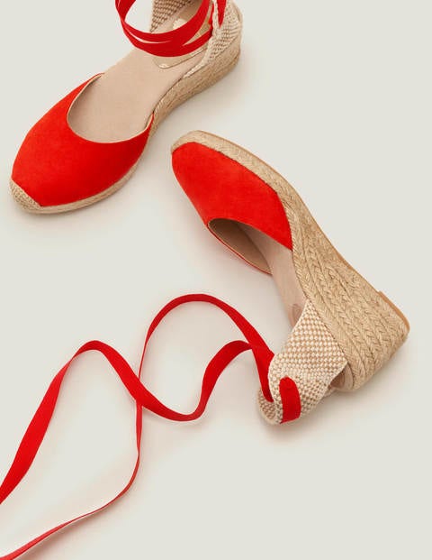 Cassie Espadrille Wedges - Post Box Red Cassie Espadrille Wedges - Post Box Red