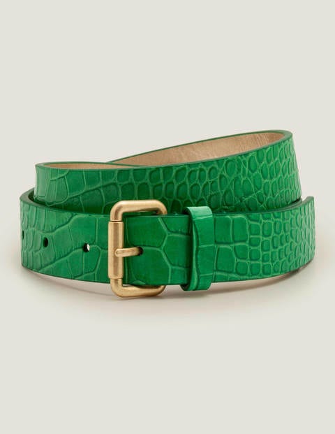 Classic Buckle Belt - Rich Emerald Croc Classic Buckle Belt - Rich Emerald Croc