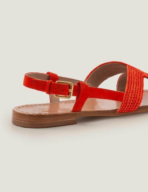 Katrina Raffia Sandals - Orange Sunset Katrina Raffia Sandals - Orange Sunset