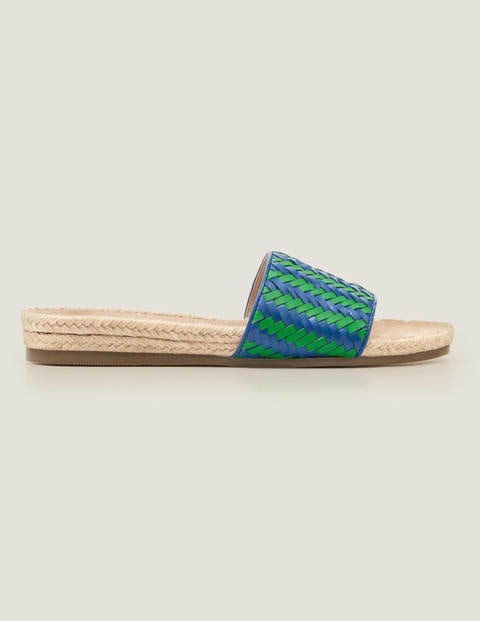 Imogen Slipper mit Fußbett - Kräftiges Blau/Sattes Smaragdgrün Imogen Slipper mit Fußbett - Kräftiges Blau/Sattes Smaragdgrün