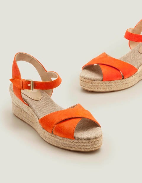 Jasmine Espadrille Wedges - Orange Sunset Jasmine Espadrille Wedges - Orange Sunset