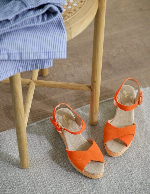 Jasmine Espadrille Wedges - Orange Sunset Jasmine Espadrille Wedges - Orange Sunset