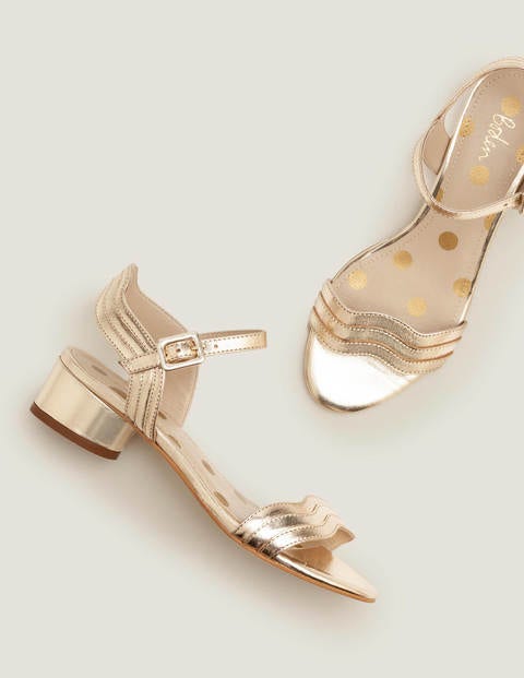 gold heeled sandals uk
