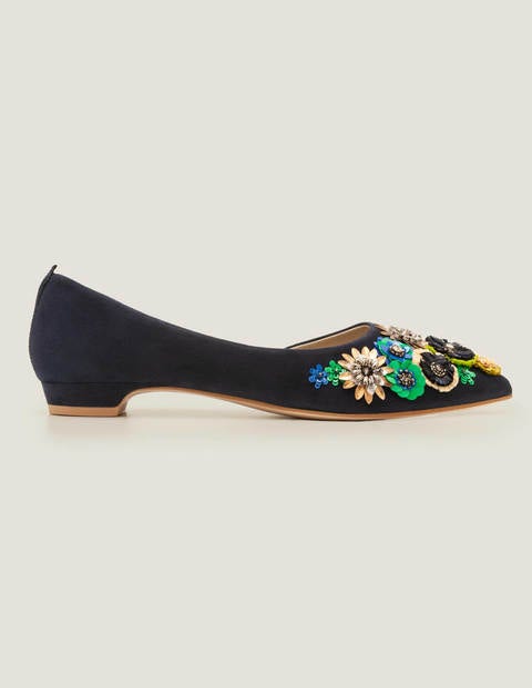 Cynthia Embellished Flats - Navy Cynthia Embellished Flats - Navy