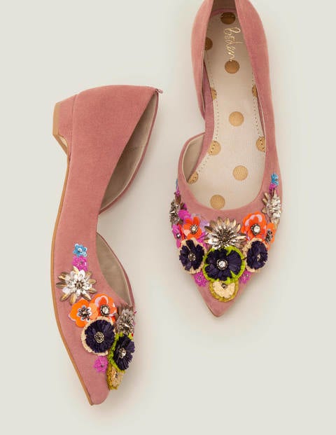 Cynthia Flache Schuhe Mit Verzierung - Dunkles Kreiderosa Cynthia Flache Schuhe Mit Verzierung - Dunkles Kreiderosa