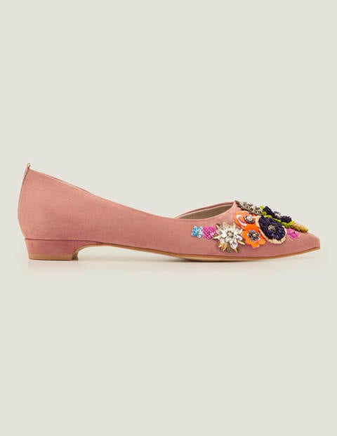 Cynthia Flache Schuhe Mit Verzierung - Dunkles Kreiderosa Cynthia Flache Schuhe Mit Verzierung - Dunkles Kreiderosa