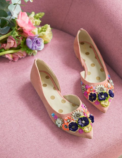 Cynthia Flache Schuhe Mit Verzierung - Dunkles Kreiderosa Cynthia Flache Schuhe Mit Verzierung - Dunkles Kreiderosa
