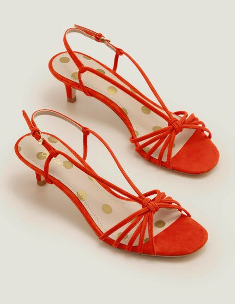 Tessa Kitten Heel Slingbacks - Orange Sunset Tessa Kitten Heel Slingbacks - Orange Sunset