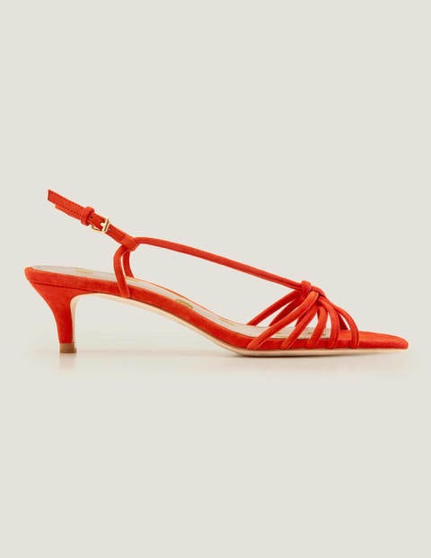 Tessa Kitten Heel Slingbacks - Orange Sunset Tessa Kitten Heel Slingbacks - Orange Sunset