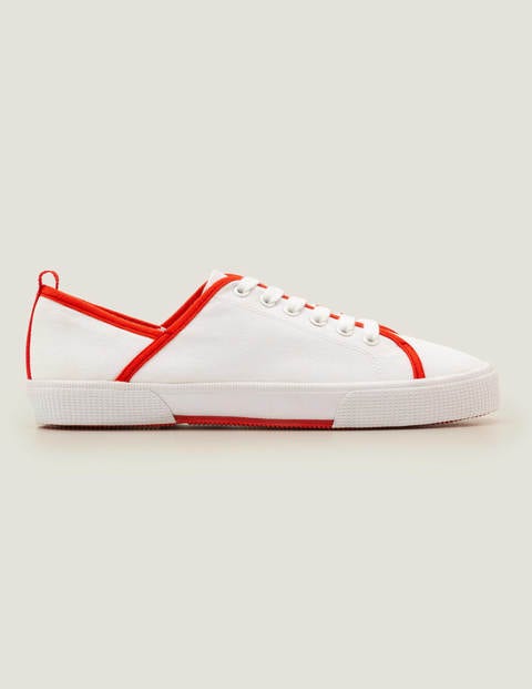 Laurie Plimsolls - White/Post Box Red Laurie Plimsolls - White/Post Box Red
