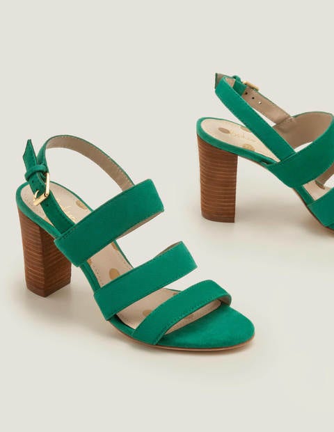 Samantha Heeled Sandals - Forest Green