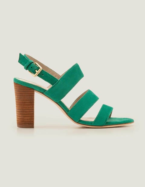 green heeled sandals uk