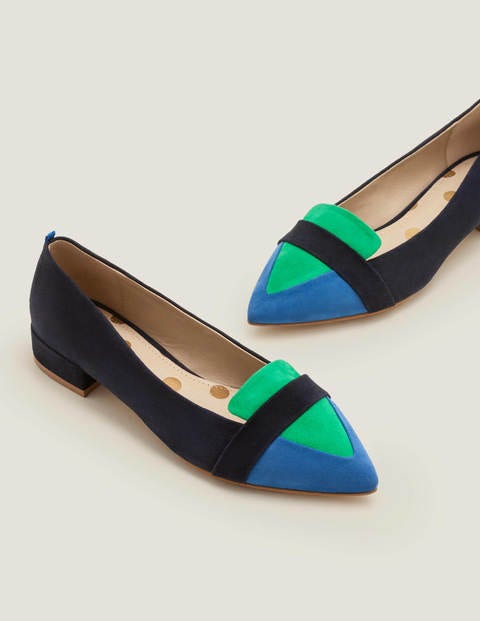 womens navy low heel shoes