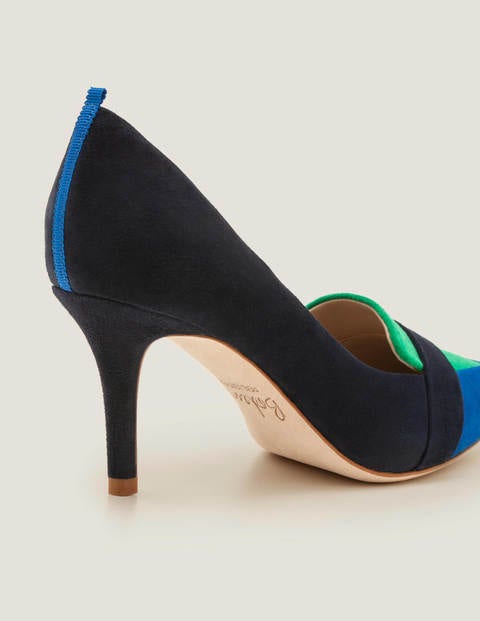 navy blue heeled sandals uk