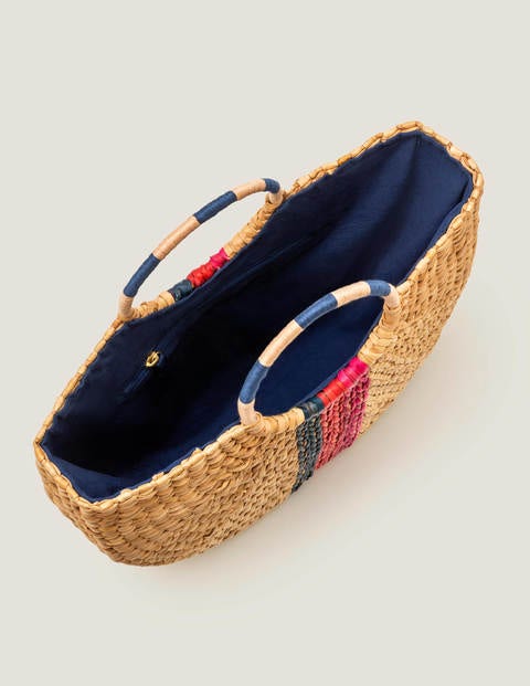 Cleopatra Strohtasche - Navy/Bunt Cleopatra Strohtasche - Navy/Bunt