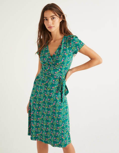 Summer Wrap Dress - Forest, Garden Charm Summer Wrap Dress - Forest, Garden Charm