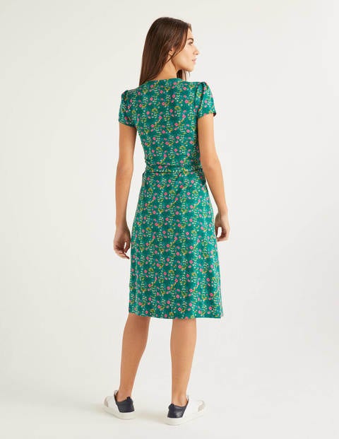 Summer Wrap Dress - Forest, Garden Charm Summer Wrap Dress - Forest, Garden Charm