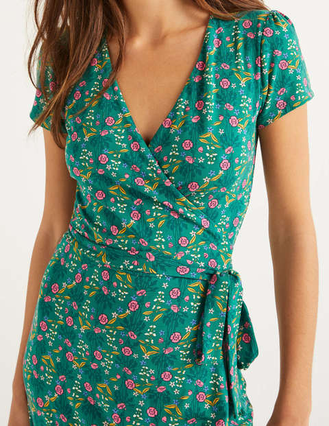 Summer Wrap Dress - Forest, Garden Charm Summer Wrap Dress - Forest, Garden Charm