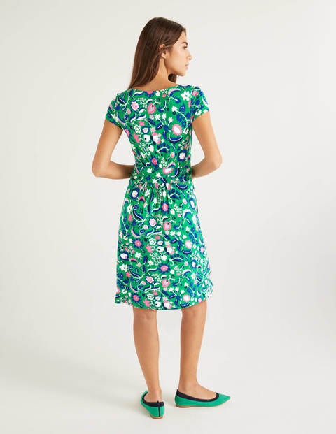 Amelie Jerseykleid - Sattes Smaragdgrün, Tropenparadies Amelie Jerseykleid - Sattes Smaragdgrün, Tropenparadies