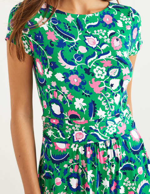 Amelie Jersey Dress - Rich Emerald, Tropical Retreat Amelie Jersey Dress - Rich Emerald, Tropical Retreat