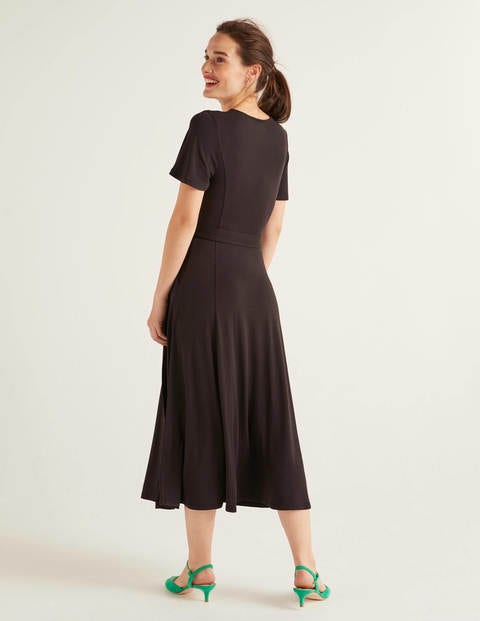 Cassia Jersey Midi Dress - Black | Boden UK
