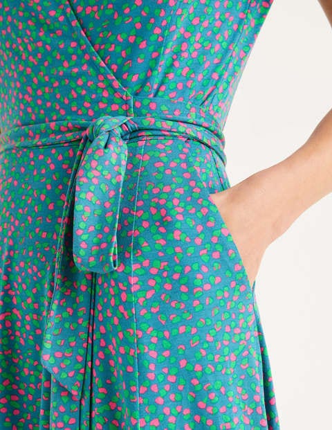 Cassia Jersey Midi Dress - Vibrant Teal, Speckle Cassia Jersey Midi Dress - Vibrant Teal, Speckle