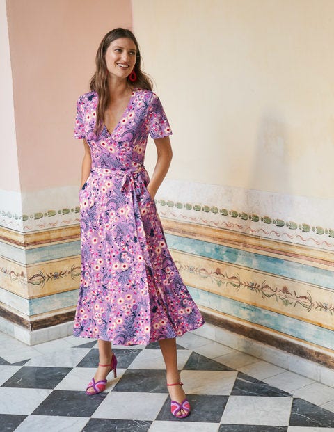 Cassia Jersey Midi Dress - Lupin, Wild Field Cassia Jersey Midi Dress - Lupin, Wild Field