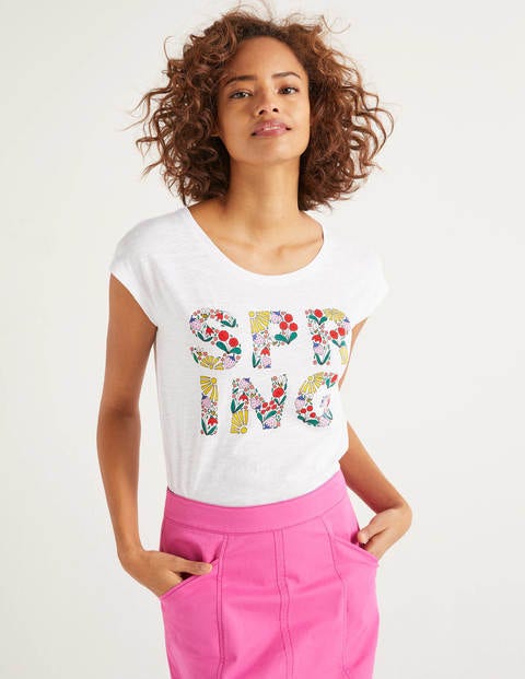 Robyn Jersey Tee - White Spring, Multi Robyn Jersey Tee - White Spring, Multi