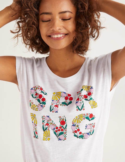 Robyn Jersey Tee - White Spring, Multi Robyn Jersey Tee - White Spring, Multi