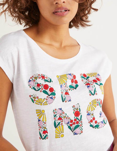Robyn Jersey Tee - White Spring, Multi Robyn Jersey Tee - White Spring, Multi