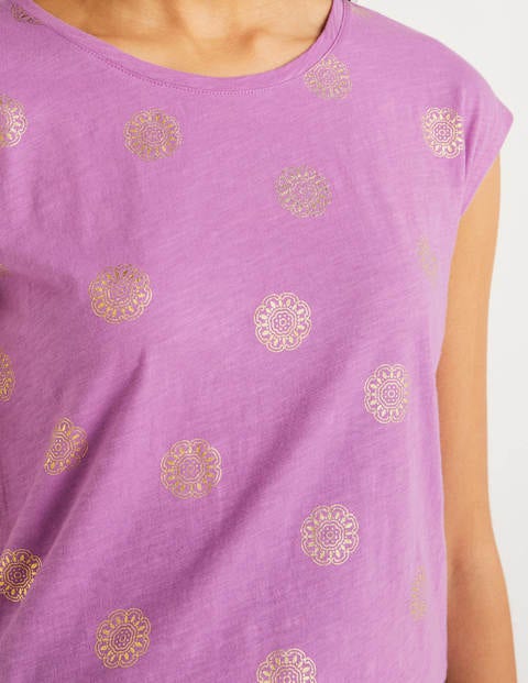 Robyn Jersey-T-Shirt - Lila, Sonnenmuster Robyn Jersey-T-Shirt - Lila, Sonnenmuster