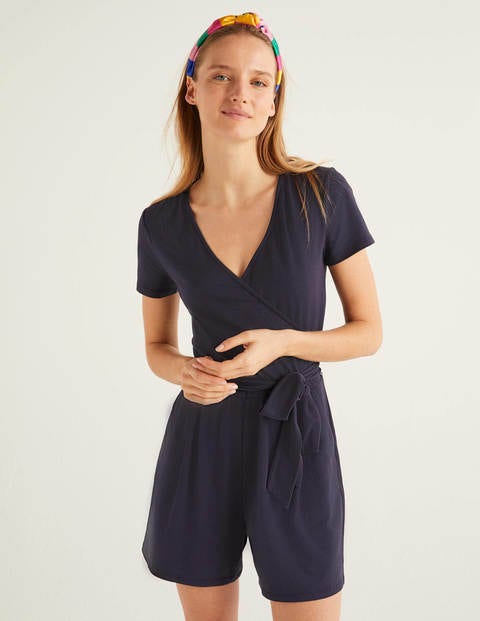 Caroline Jersey Playsuit - Navy Caroline Jersey Playsuit - Navy