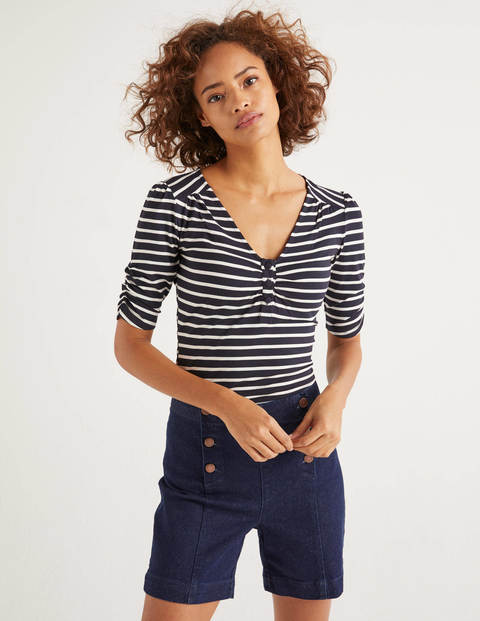Jane Jersey Top - Navy/Ivory Stripe Jane Jersey Top - Navy/Ivory Stripe
