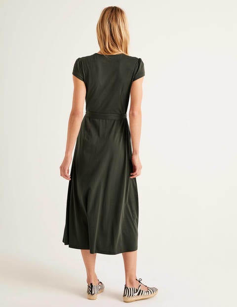 Frances Jersey Midi Dress - Khaki Frances Jersey Midi Dress - Khaki