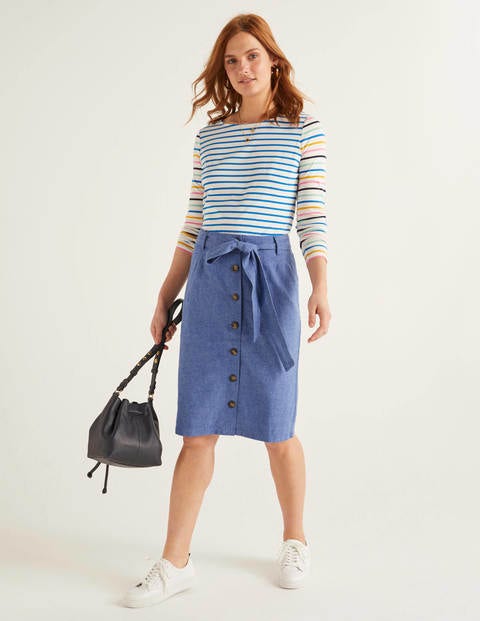 Long Sleeve Breton - Ivory/Bold Blue Multi Long Sleeve Breton - Ivory/Bold Blue Multi