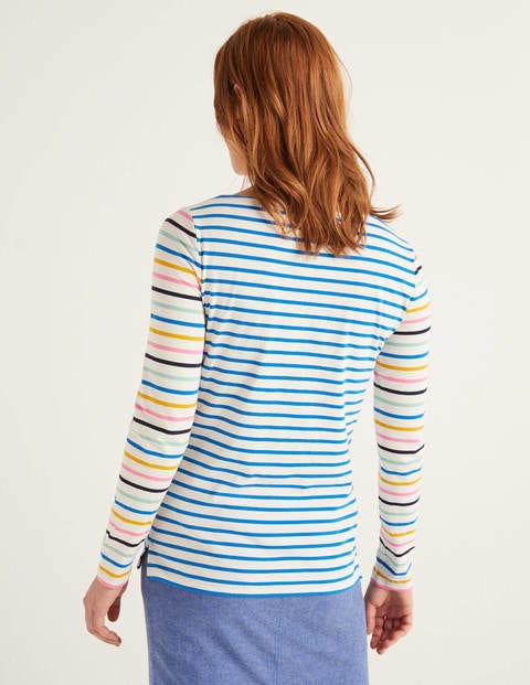 Long Sleeve Breton - Ivory/Bold Blue Multi Long Sleeve Breton - Ivory/Bold Blue Multi