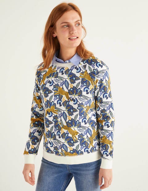 The Sweatshirt - Ivory, Cheetah Bloom The Sweatshirt - Ivory, Cheetah Bloom