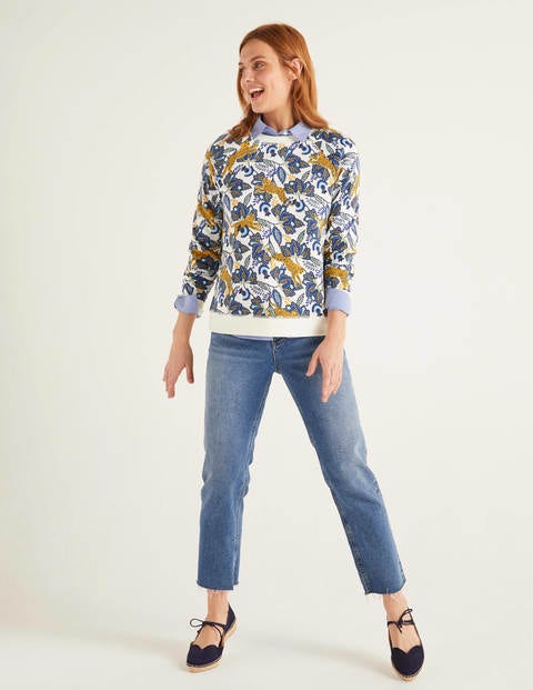 The Sweatshirt - Ivory, Cheetah Bloom The Sweatshirt - Ivory, Cheetah Bloom