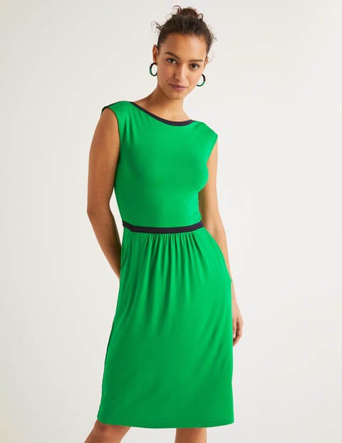Eleanor Jersey Dress Rich Emerald Boden Uk
