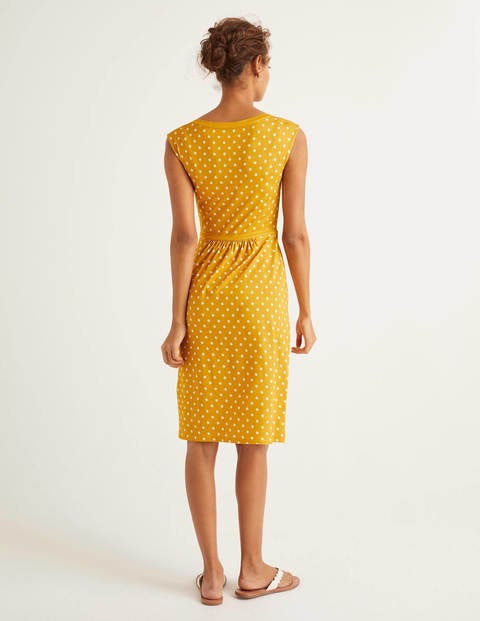 Eleanor Jersey Dress - Tuscan Sun, Linear Brand Spot Eleanor Jersey Dress - Tuscan Sun, Linear Brand Spot