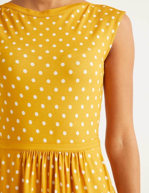 Eleanor Jersey Dress - Tuscan Sun, Linear Brand Spot Eleanor Jersey Dress - Tuscan Sun, Linear Brand Spot