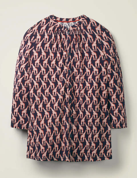 Bay Jersey Shirt - Navy, Safari Giraffe Bay Jersey Shirt - Navy, Safari Giraffe