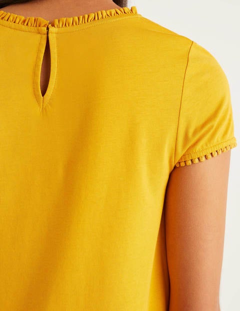 Tilda Jersey-T-Shirt Mit Rüschen - Sonnengelb Tilda Jersey-T-Shirt Mit Rüschen - Sonnengelb